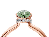 Rose gold Fancy Green Pear  Brilliant Solitaire Engagement Ring with Six-Prong Setting and Classic Band_24