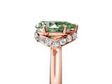 Rose gold Fancy Green Pear  Brilliant Solitaire Engagement Ring with Six-Prong Setting and Classic Band_25