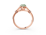 Rose gold Fancy Green Pear  Brilliant Solitaire with Pave Band and Four-Prong Setting_23