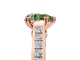 Rose gold Fancy Green Pear  Cut Channel Set Solitaire Engagement Ring with Prong Setting_25