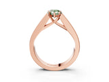 Rose gold Fancy Green Pear Cut Cut Channel Set Solitaire Ring with Four-Prong Setting_3