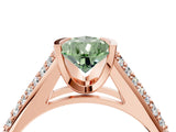 Rose gold Fancy Green Pear Cut Cut Diamond Channel Set Pave Band with Tension Prong Setting_4