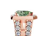 Rose gold Fancy Green Pear Cut Cut Halo Split Shank Prong Set Ring_5