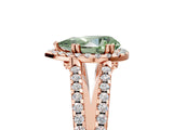 Rose gold Fancy Green Pear Cut Diamond Halo Split Shank Engagement Ring_62