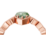 Rose gold Fancy Green Pear  Cut Diamond Milgrain Marquise Band with Prong Setting_7