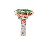 Rose gold Fancy Green Pear  Cut Diamond Ring with Pavé Band and Four-Prong Setting_51