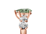 Rose gold Fancy Green Pear  Cut Five-Stone Prong Set Diamond Ring with Classic Band_36