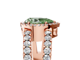Rose gold Fancy Green Pear  Cut Halo Split Shank Diamond Ring with Four-Prong Setting_50