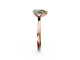 Rose gold Fancy Green Pear  Cut Solitaire Engagement Ring with Four-Prong Setting and Classic Band_21