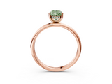 Rose gold Fancy Green Pear  Cut Solitaire Engagement Ring with Four-Prong Setting and Classic Band_22