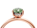 Rose gold Fancy Green Pear  Cut Solitaire Engagement Ring with Four-Prong Setting and Classic Band_23