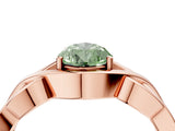 Rose gold Fancy Green Pear Cut Solitaire Intertwined Band Prong Setting Ring_4