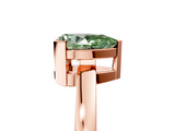 Rose gold Fancy Green Pear  Cut Solitaire Ring with Four-Prong Setting and Classic Band_64