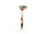 Rose gold Fancy Green Pear  Cut Solitaire Ring with Four-Prong Setting on a Classic Band_30