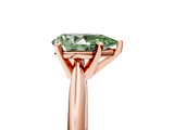 Rose gold Fancy Green Pear  Cut Solitaire Ring with Four-Prong Setting on a Classic Band_33