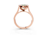 Rose gold Fancy Green Pear  Diamond Cluster Halo Solitaire with Four-Prong Setting_81