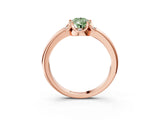 Rose gold Fancy Green Pear  Halo Diamond Ring with Round Cluster Setting, Solitaire Band, and Four-Prong Setting_52