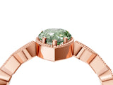 Rose gold Fancy Green Pear  Milgrain Marquise Diamond Twist Band Ring_71