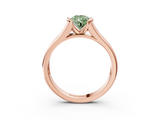Rose gold Fancy Green Pear  Solitaire Bezel-Set Diamond Ring with Channel-Set Band_40