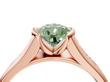Rose gold Fancy Green Pear  Solitaire Bezel-Set Diamond Ring with Channel-Set Band_41