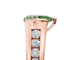 Rose gold Fancy Green Pear  Solitaire Bezel-Set Diamond Ring with Channel-Set Band_42