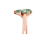 Rose gold Fancy Green Pear  Solitaire Diamond Ring with Four-Prong Setting and Classic Band_8