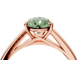 Rose gold Fancy Green Pear  Solitaire Engagement Ring with Four-Prong Setting and Classic Band 4