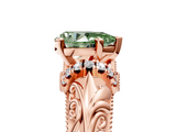 Rose gold Fancy Green Pear  Solitaire Filigree Engagement Ring with Halo and Prong Setting_73