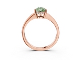Rose gold Fancy Green Pear  Solitaire Pavé Band Prong Setting Ring_23