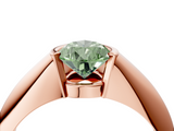 Rose gold Fancy Green Pear  Solitaire Tension Set Diamond Ring_24