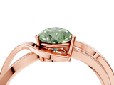 Rose gold Fancy Green Pear  Solitaire Twisted Band with Prong Setting_7