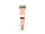 Rose gold Fancy Green Princess Cut Cut Diamond Channel Set Solitaire Ring with Four-Prong Setting_2