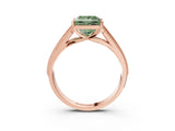 Rose gold Fancy Green Princess Cut Cut Pave Split Shank Engagement Ring with Four-Prong Setting_27