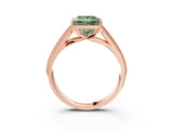 Rose gold Fancy Green Princess Cut Cut Pave Split Shank Engagement Ring with Four-Prong Setting_39