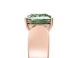 Rose gold Fancy Green Princess Cut Diamond Channel Set Solitaire Ring with Four-Prong Setting_17