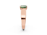 Rose gold Fancy Green Princess Cut Diamond Channel Set Solitaire Ring with Four-Prong Setting_38