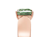 Rose gold Fancy Green Princess Cut Diamond Channel Set Solitaire Ring with Four-Prong Setting_41