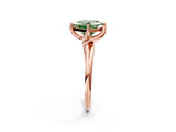 Rose gold Fancy Green Princess Cut Diamond Solitaire Engagement Ring with Four-Prong Setting and Classic Band_22