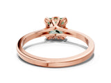 Rose gold Fancy Green Princess Cut Diamond Solitaire Ring with Flower Prong Setting and Classic Band_36