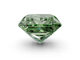 Rose gold Fancy Green Princess Cut Halo Round Diamond Solitaire Ring with Pavé Band and Four-Prong Setting_51