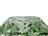 Rose gold Fancy Green Princess Cut Halo Round Diamond Solitaire Ring with Pavé Band and Four-Prong Setting_53