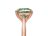 Rose gold Fancy Green Princess Cut Solitaire Diamond Ring with Six-Prong Setting and Classic Band_17
