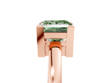 Rose gold Fancy Green Princess  Cut Solitaire Ring with Four-Prong Setting and Classic Band_5