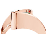Rose gold Fancy Green Princess Cut Solitaire Tension-Set Diamond Split Shank Ring_4
