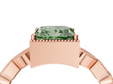 Rose gold Fancy Green Princess  Milgrain Marquise Diamond Twist Band Ring_66