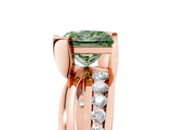 Rose gold Fancy Green Princess  Solitaire Channel-Set Split Shank Ring with Tension Prong Setting_8