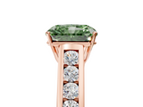 Rose gold Fancy Green Radiant  Brilliant Channel-Set Solitaire Ring with Four-Prong Setting_25
