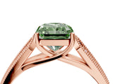 Rose gold Fancy Green Radiant Cut Cut Pave Split Shank Engagement Ring with Four-Prong Setting_4