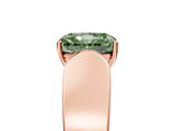 Rose gold Fancy Green Radiant Cut Diamond Channel Set Solitaire Ring with Four-Prong Setting_17