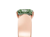 Rose gold Fancy Green Radiant Cut Diamond Channel Set Solitaire Ring with Four-Prong Setting_29